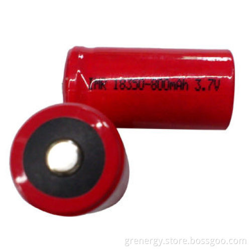 3.7V 800mAh Li-ion Battery cell, Cylindrical 18350, Flat Top, 10C Rate Electric Cigarette BatteryNew